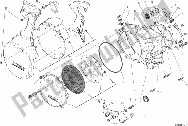 Wszystkie części do Pokrywa Skrzyni Korbowej Po Stronie Sprz? G? A (wersja Japo? Ska) Ducati Superbike 1199 Panigale S Tricolore 2013